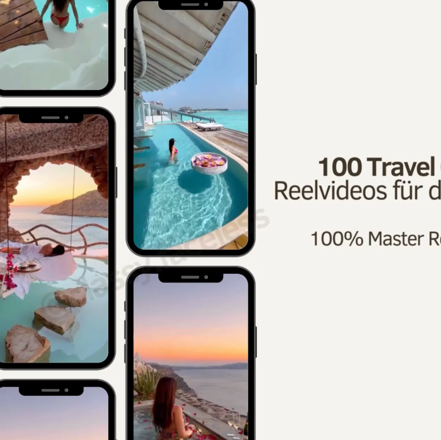 Travel Girl Vibes - 100 High Quality Reelvideos für deinen Account (PLR)
