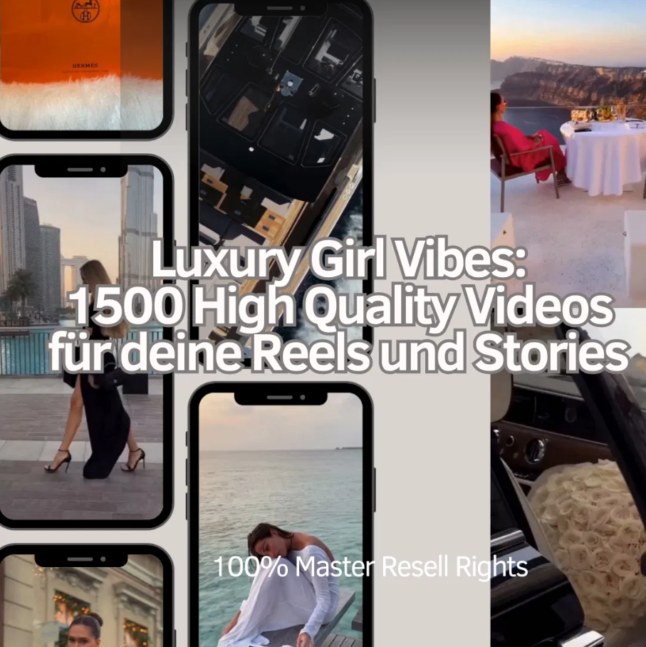 Luxury Girl Vibes - 1500 Ästhetische Videos für deine Reels & Stories
